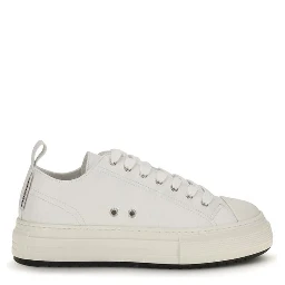 White Polyethylene Platform Sneakers