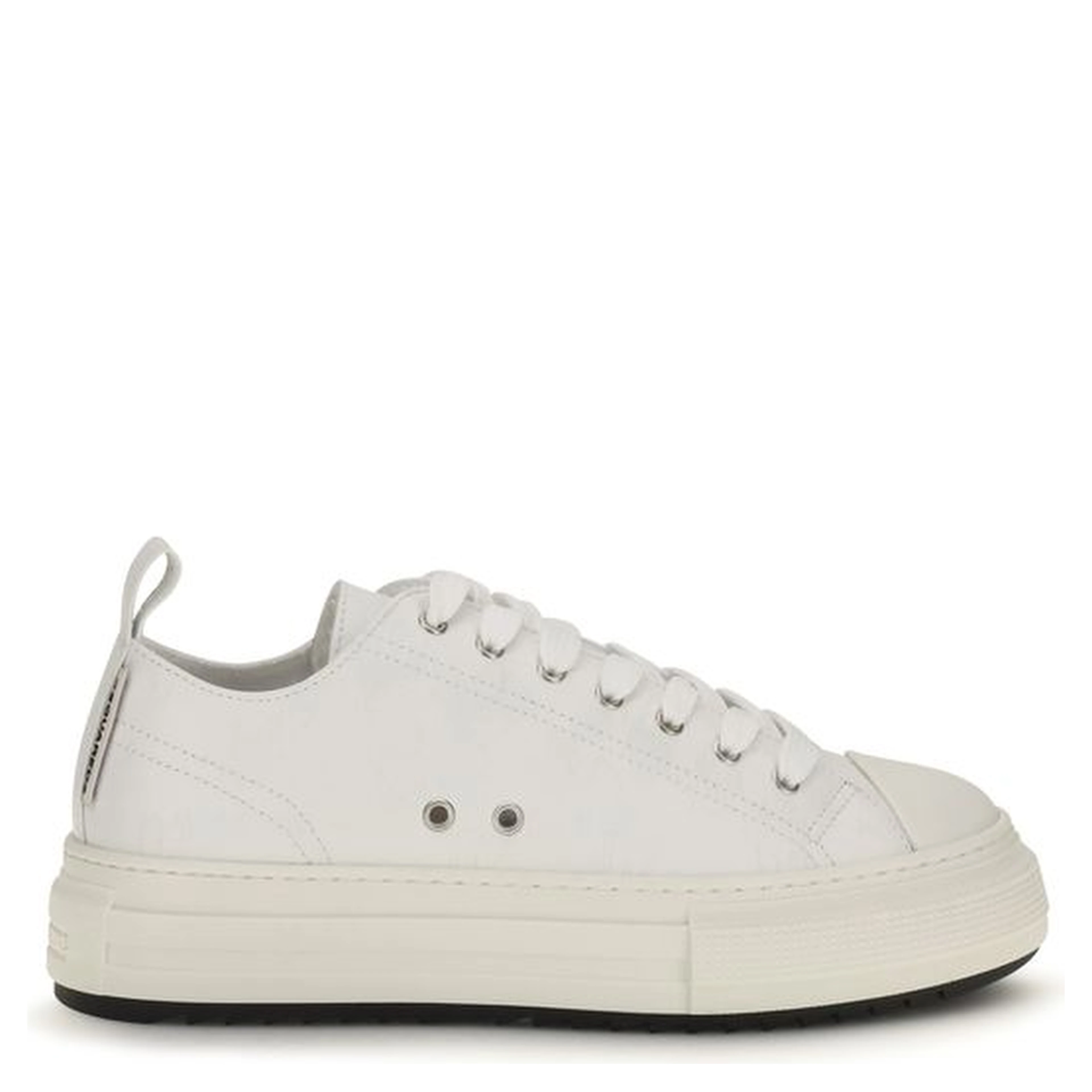 White Polyethylene Platform Sneakers