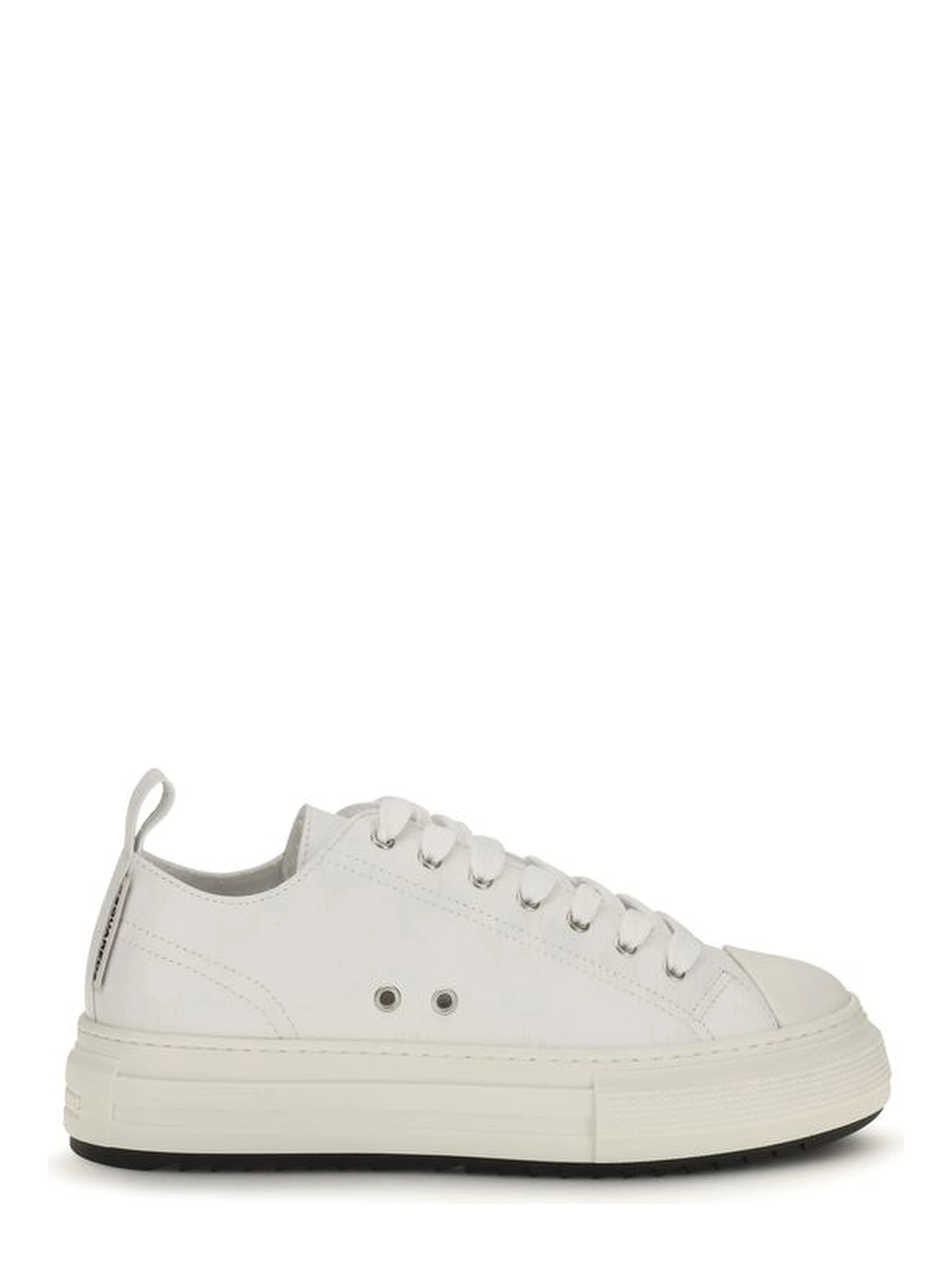 White Polyethylene Platform Sneakers