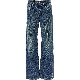Blue Cotton Relaxed Fit Jeans