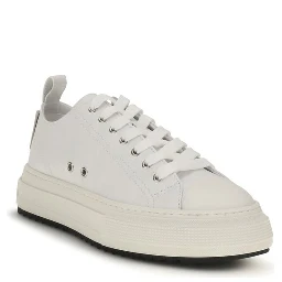 White Polyethylene Platform Sneakers