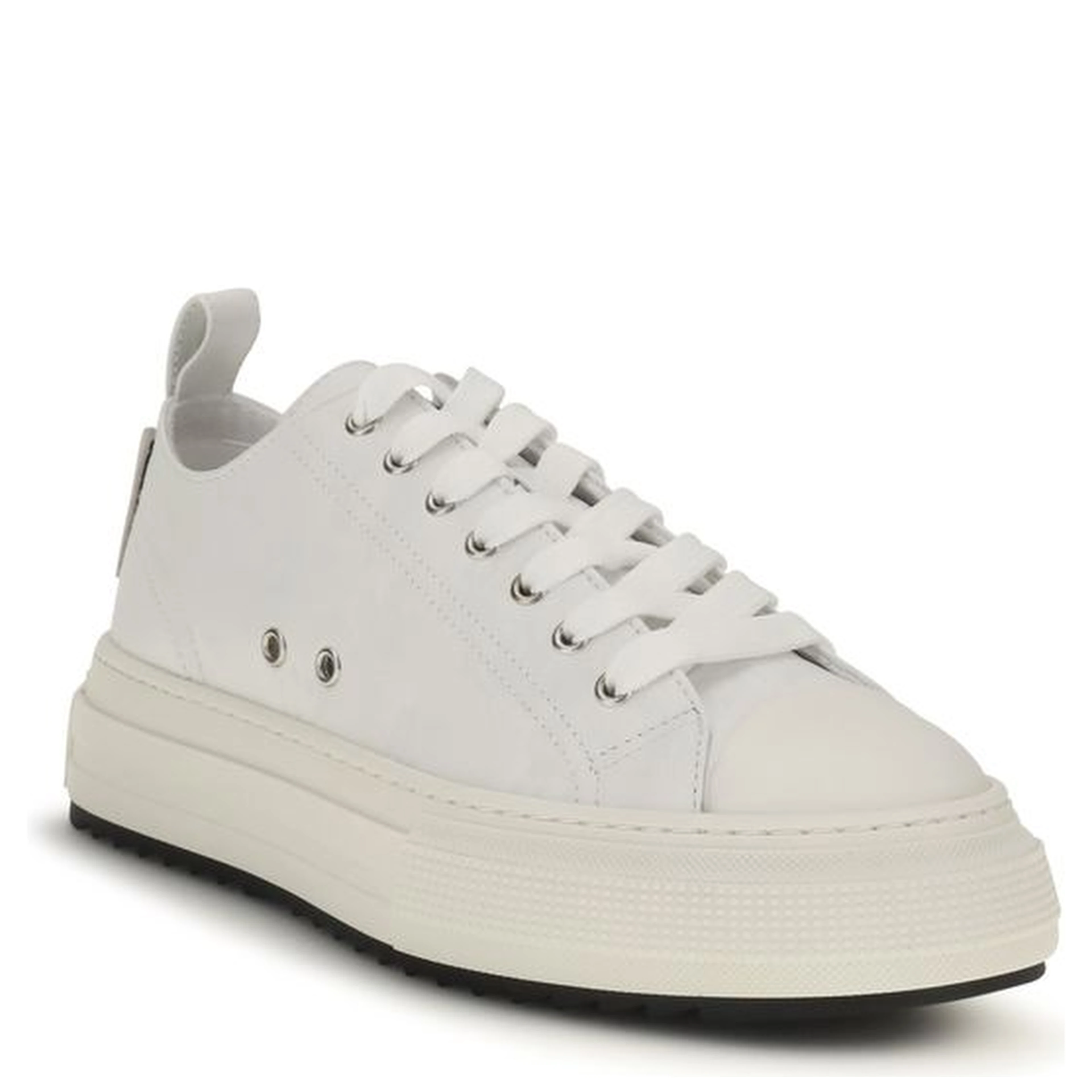 White Polyethylene Platform Sneakers