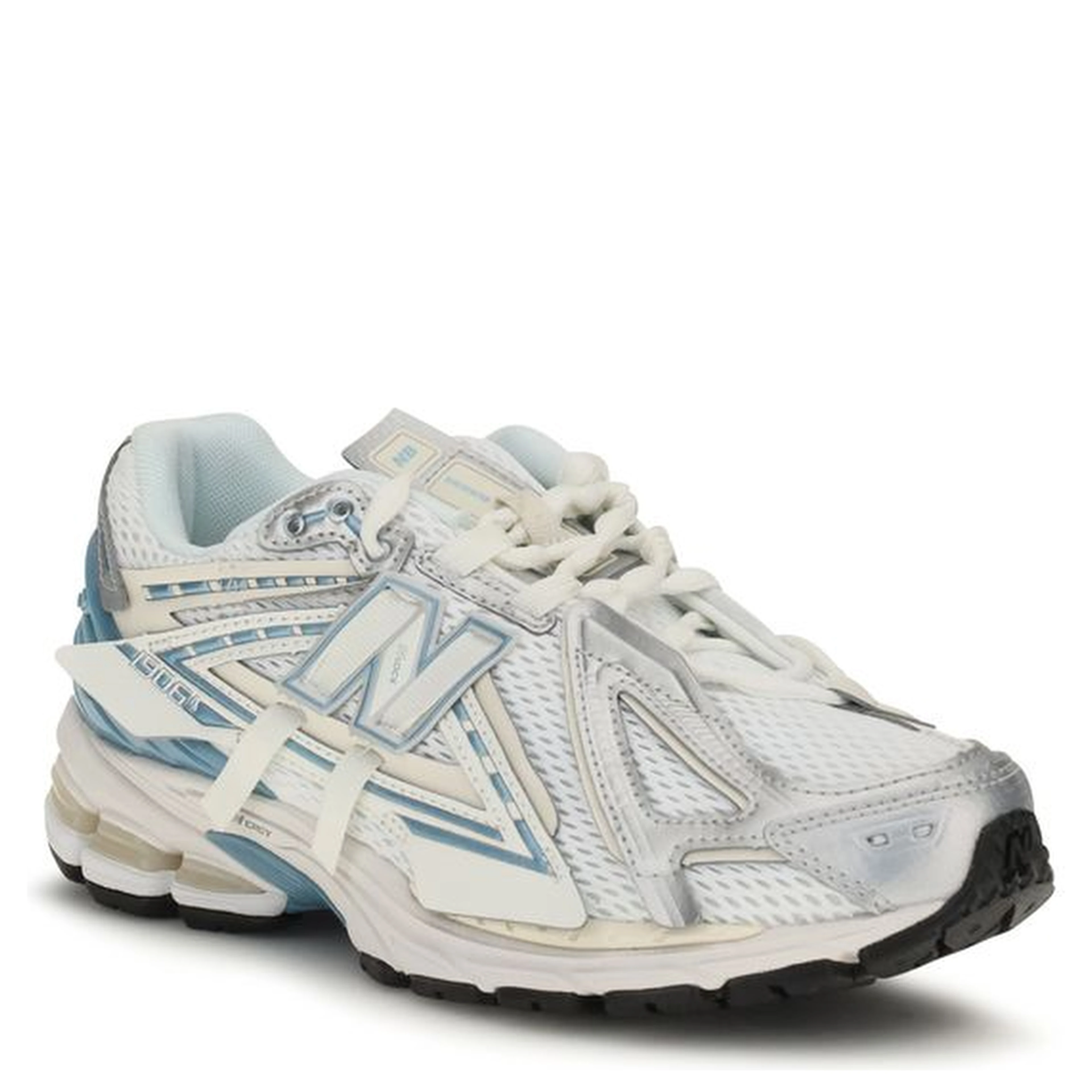 White Fabric Athletic Sneakers
