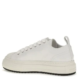 White Polyethylene Platform Sneakers
