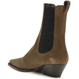 Brown Calf Leather Bos Taurus Ankle Boots