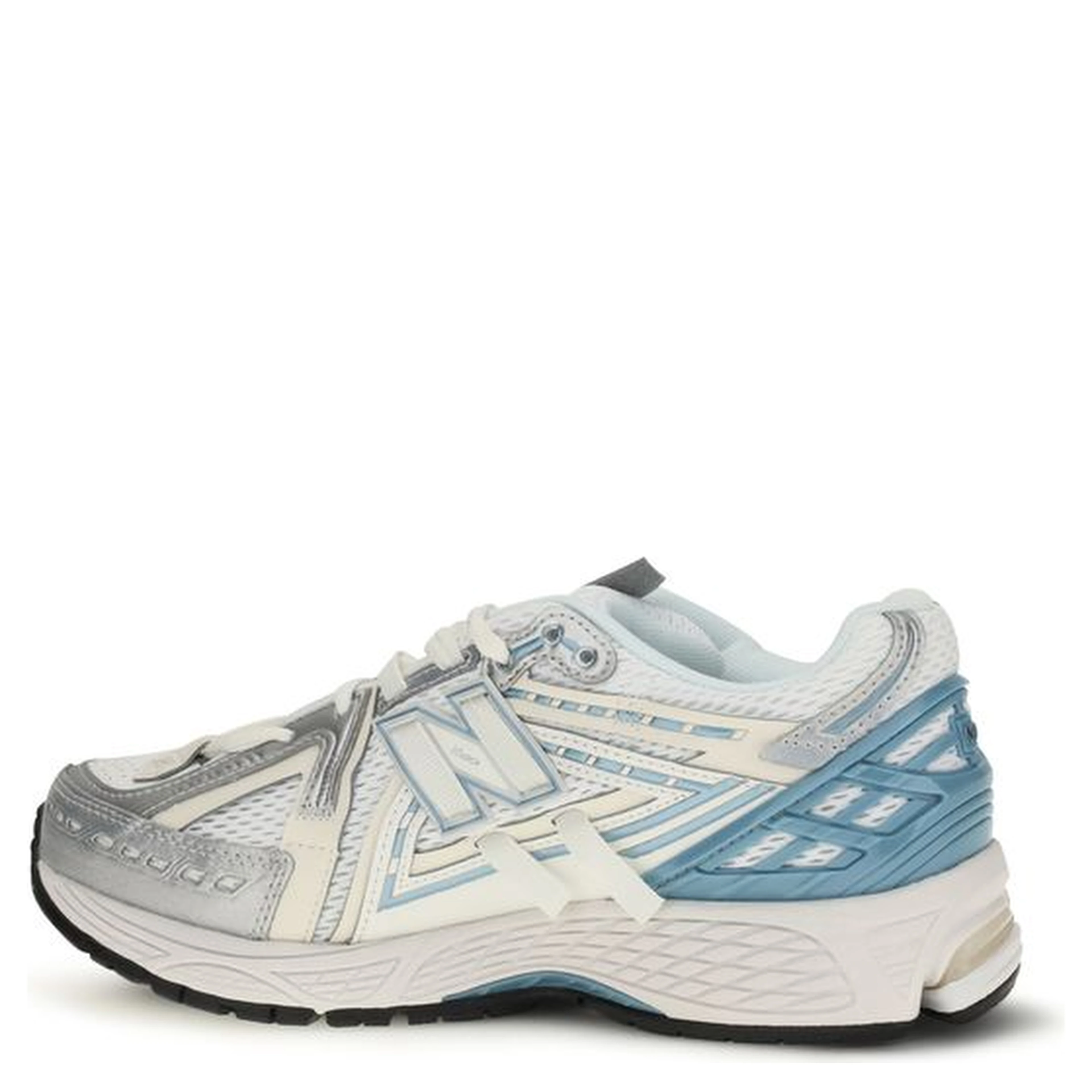 White Fabric Athletic Sneakers