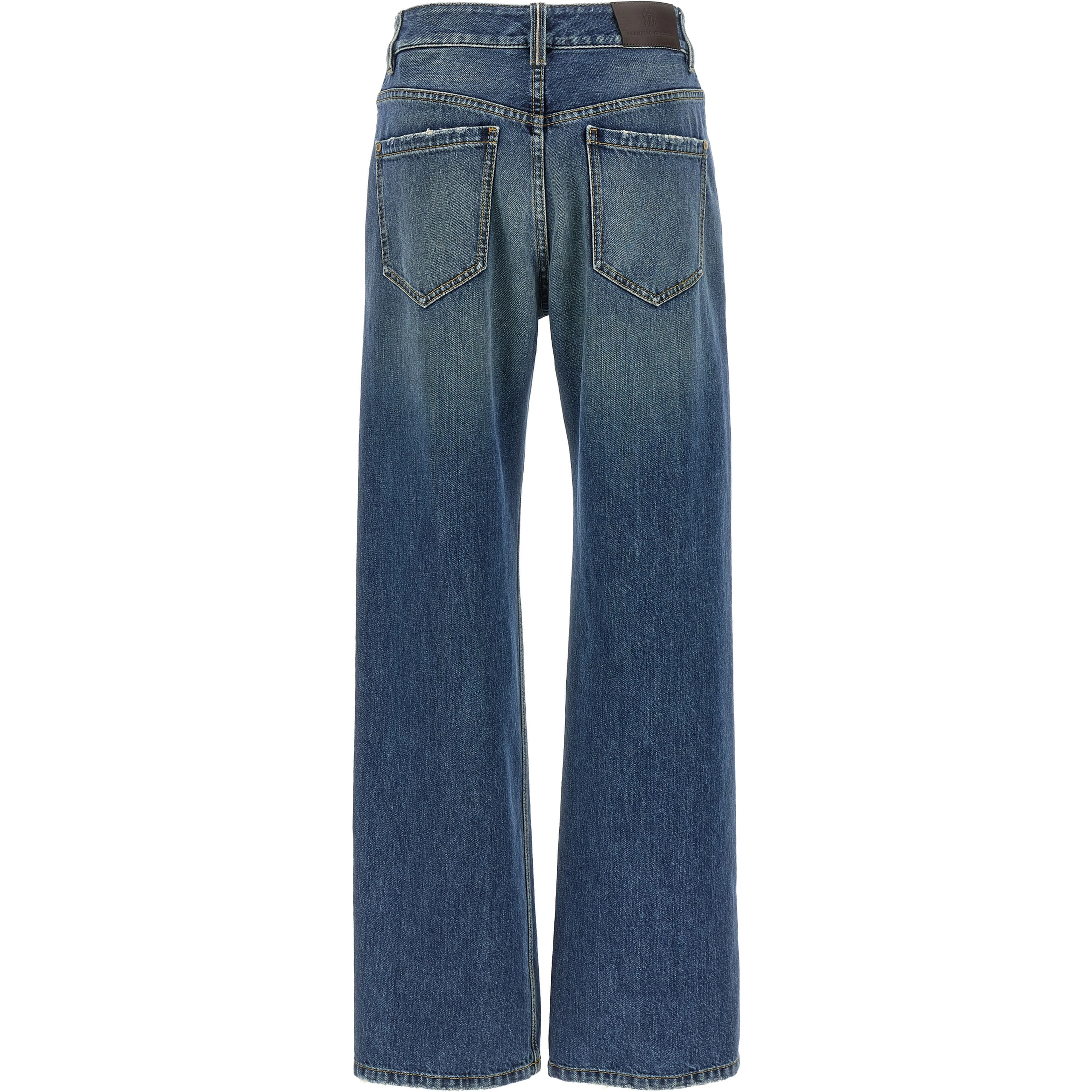 Blue Cotton Relaxed Fit Jeans