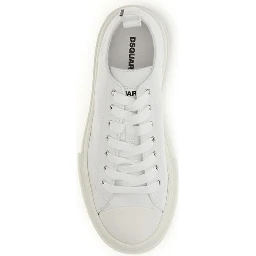 White Polyethylene Platform Sneakers