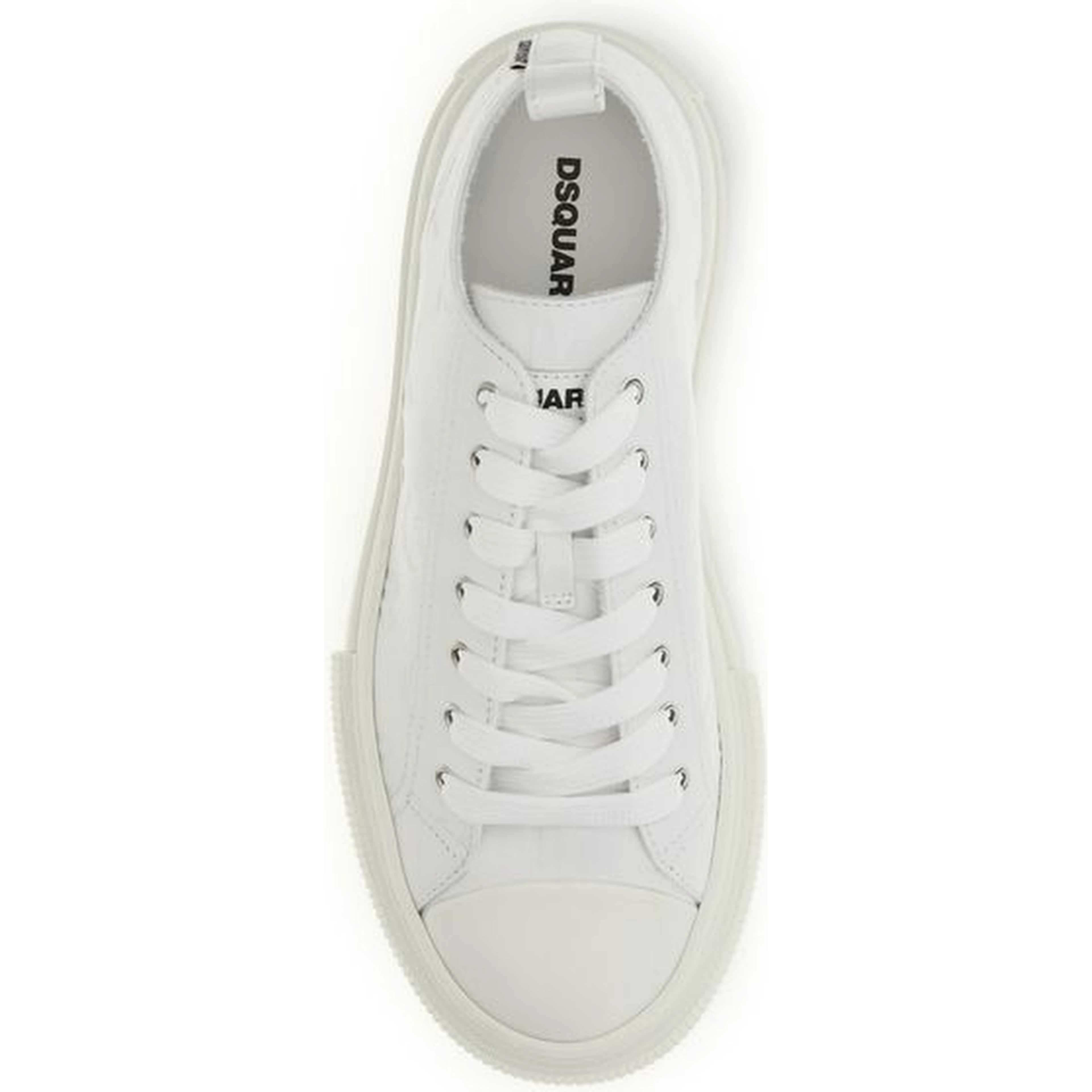 White Polyethylene Platform Sneakers