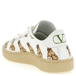 White Calfskin Low Top Sneakers