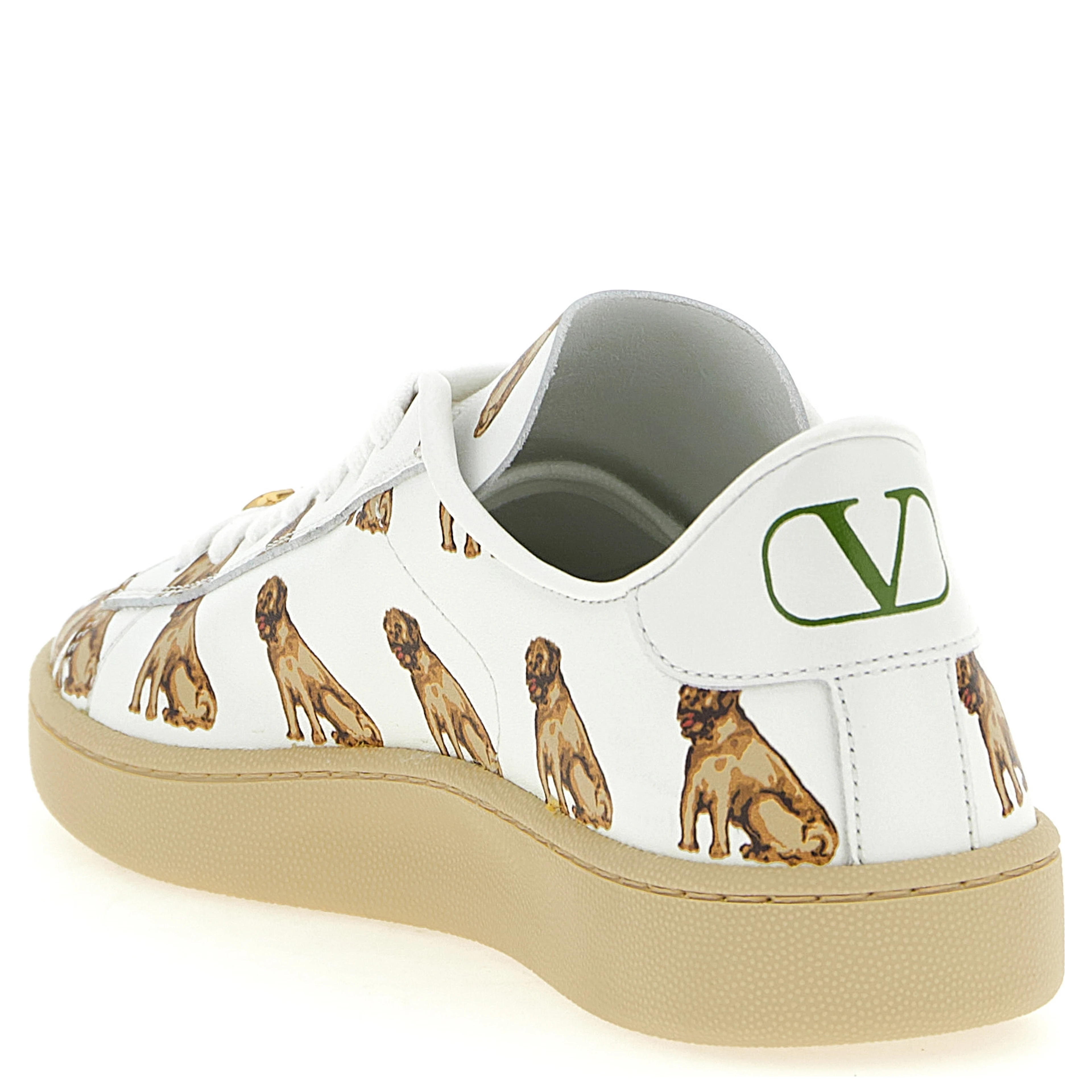 White Calfskin Low Top Sneakers