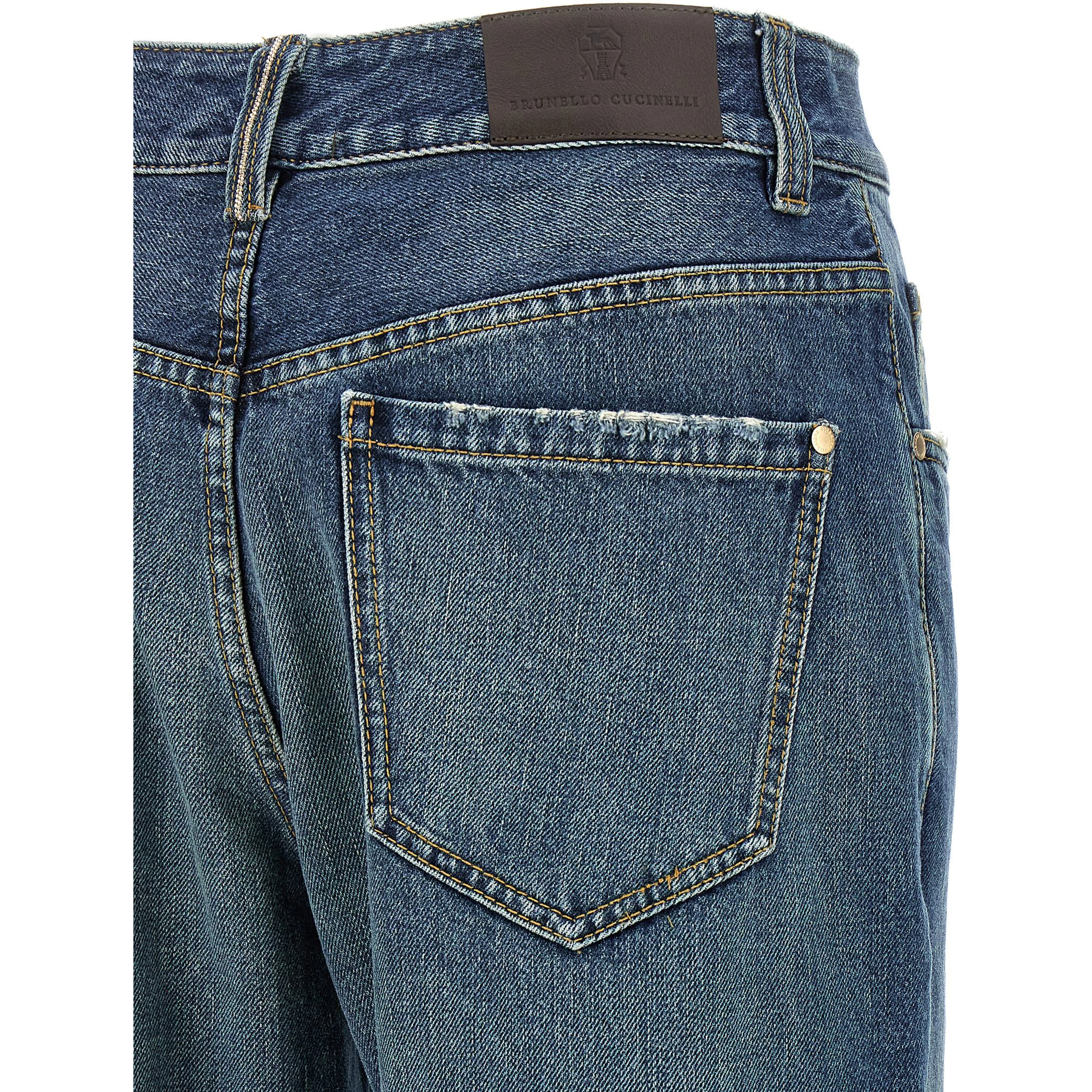 Blue Cotton Relaxed Fit Jeans