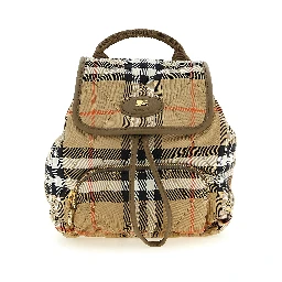 Beige Polyamide Backpack