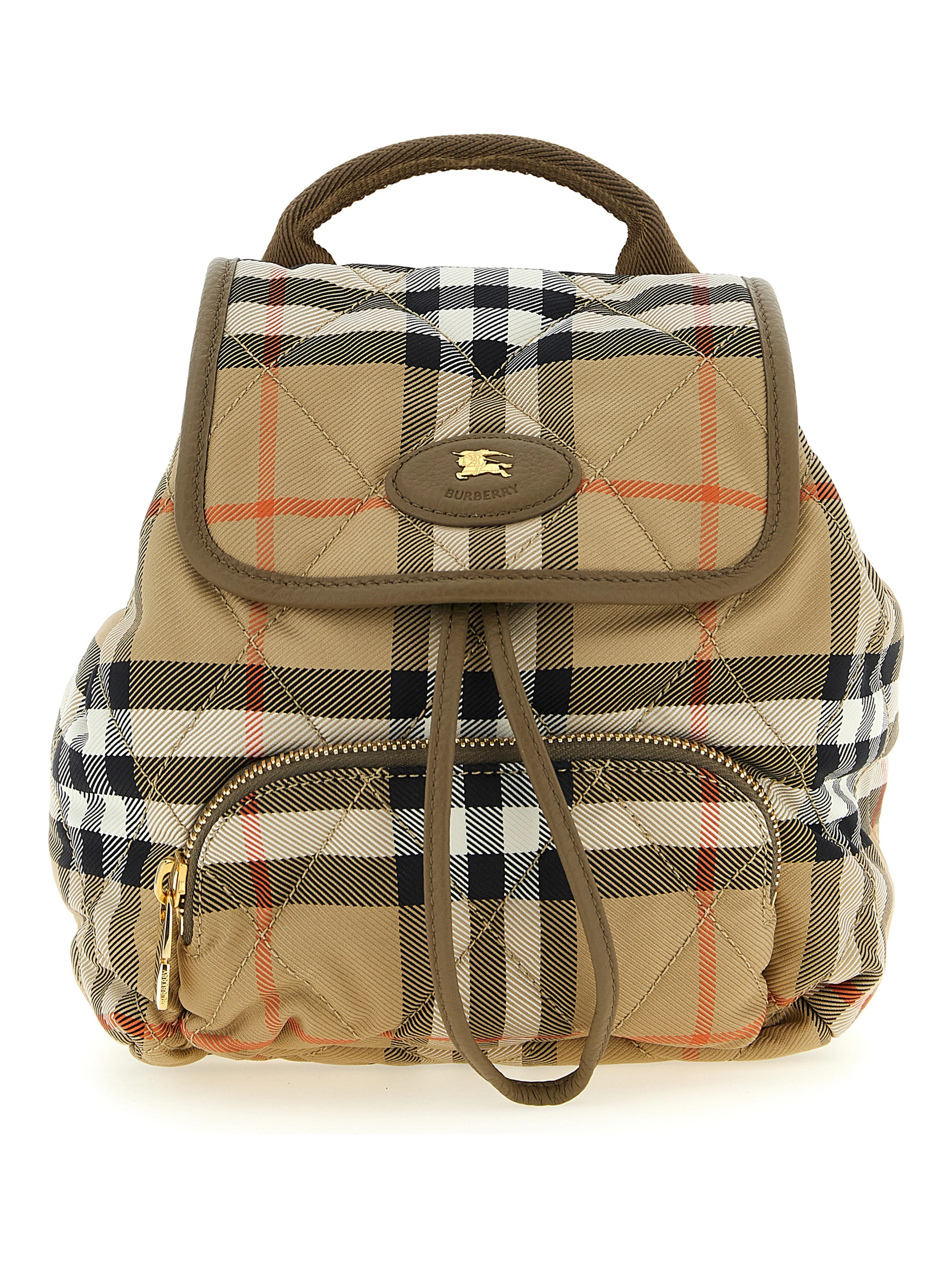 Beige Polyamide Backpack