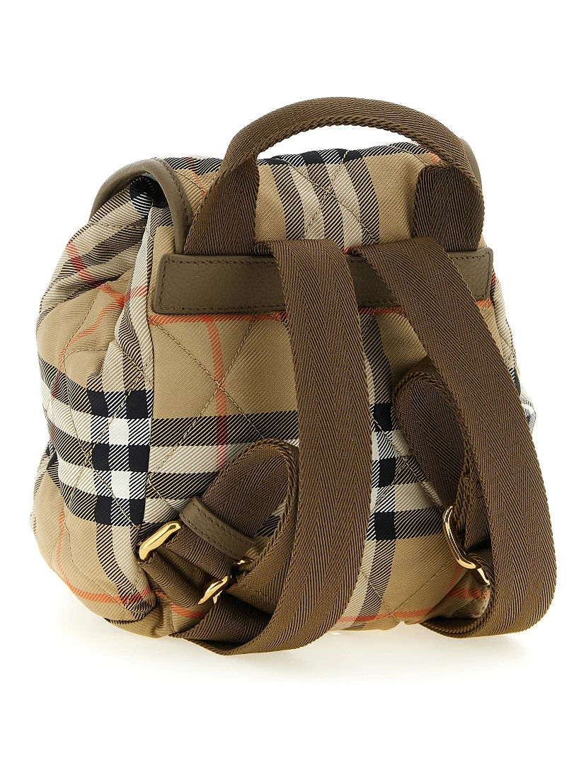 Beige Polyamide Backpack