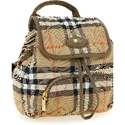 Beige Polyamide Backpack