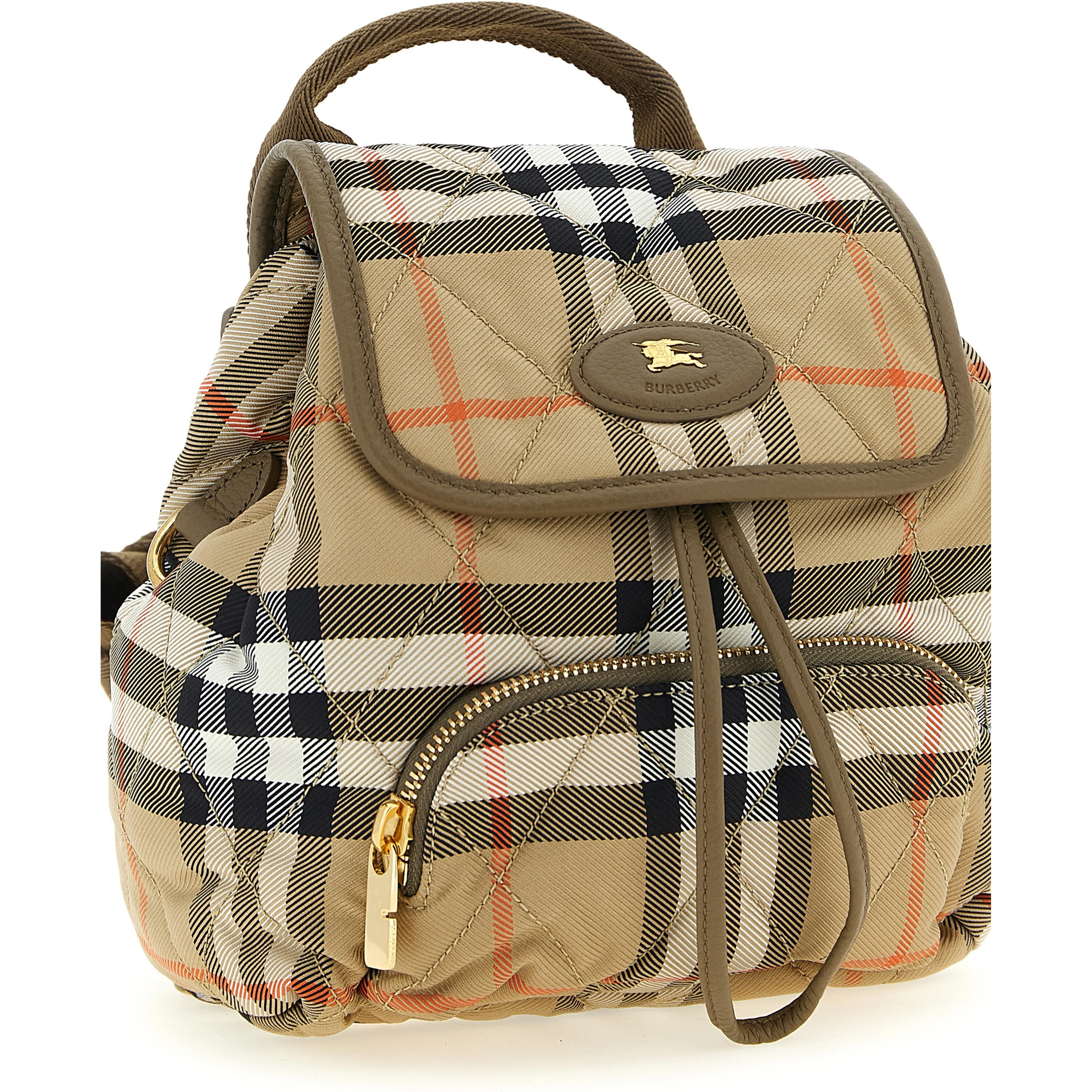 Beige Polyamide Backpack