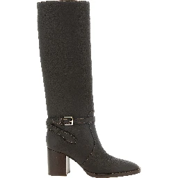 Brown Calfskin Over The Knee
