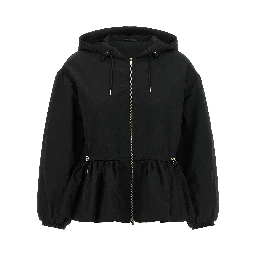 Black Nylon Full-Length Jacket