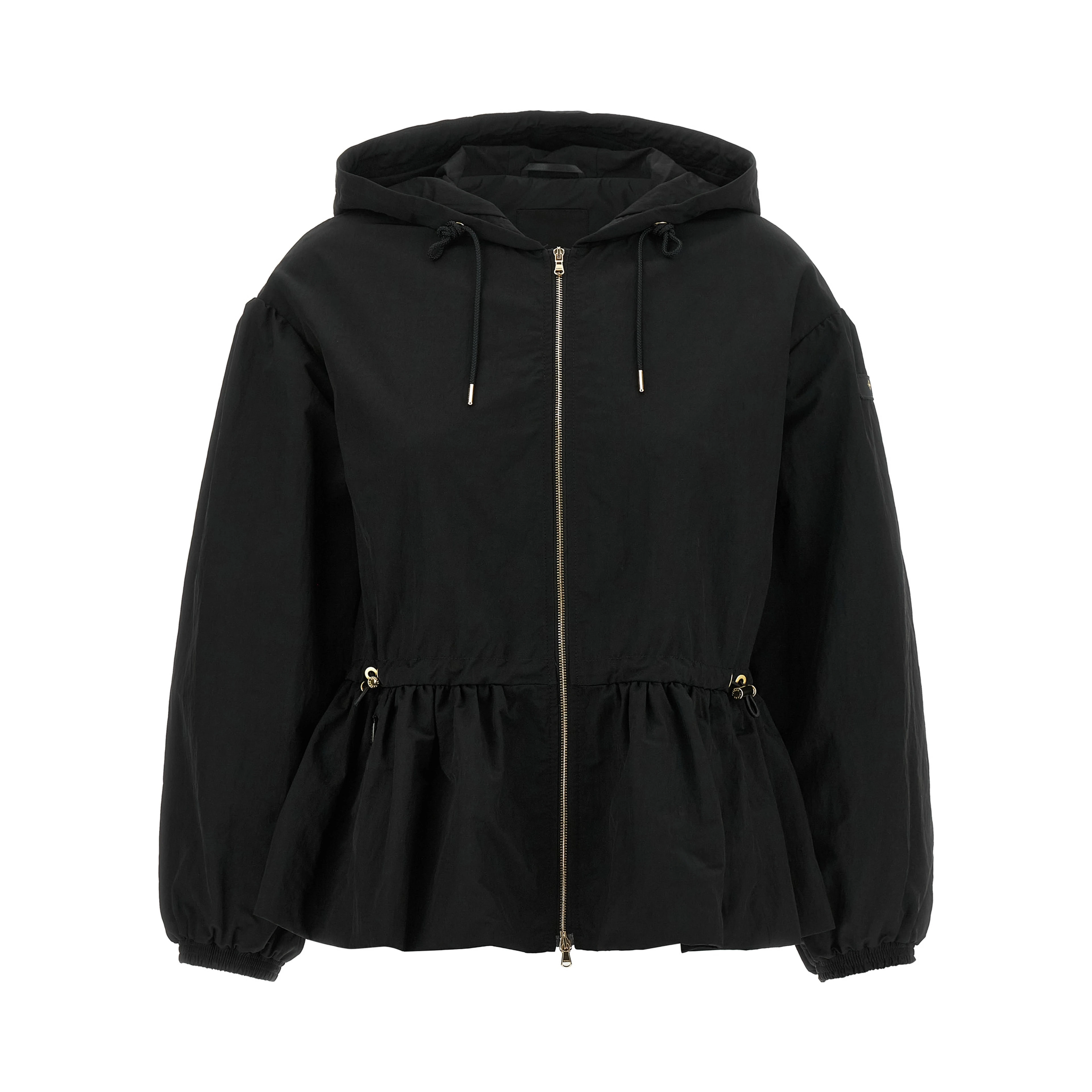 Black Nylon Full-Length Jacket