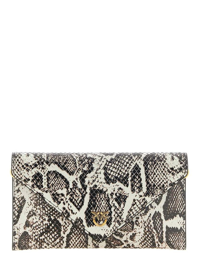 Beige Calfskin Clutch Bag
