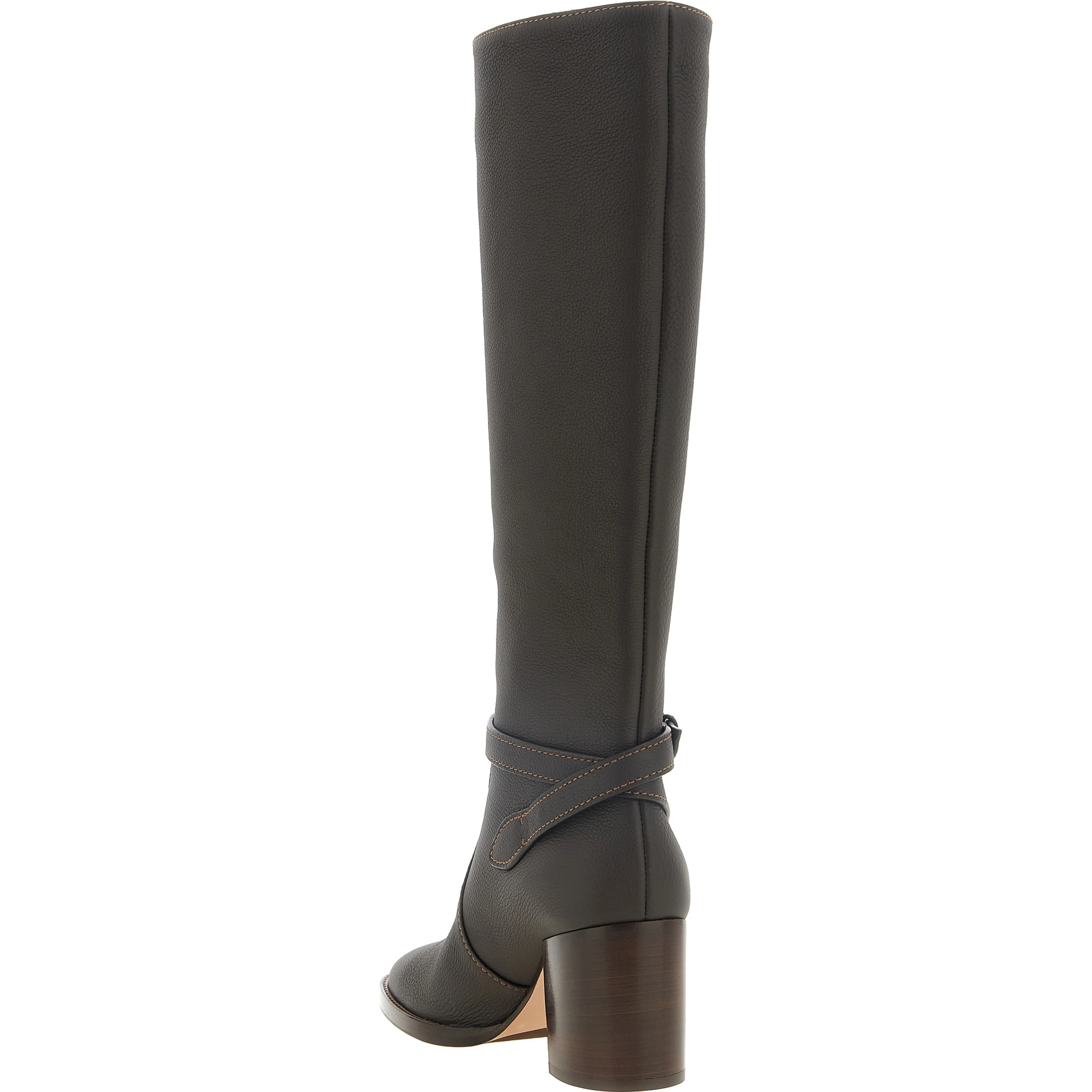 Brown Calfskin Over The Knee