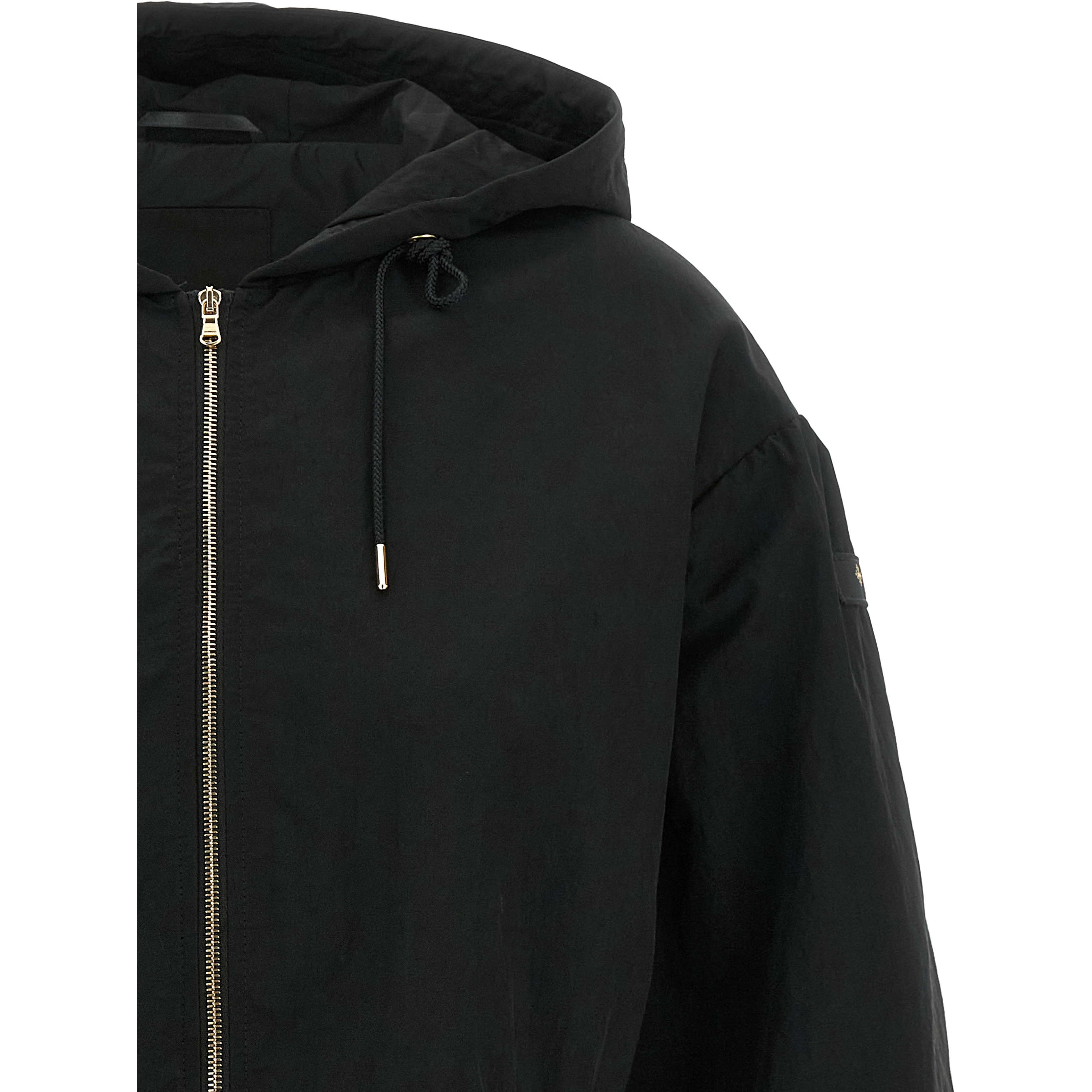 Black Nylon Full-Length Jacket