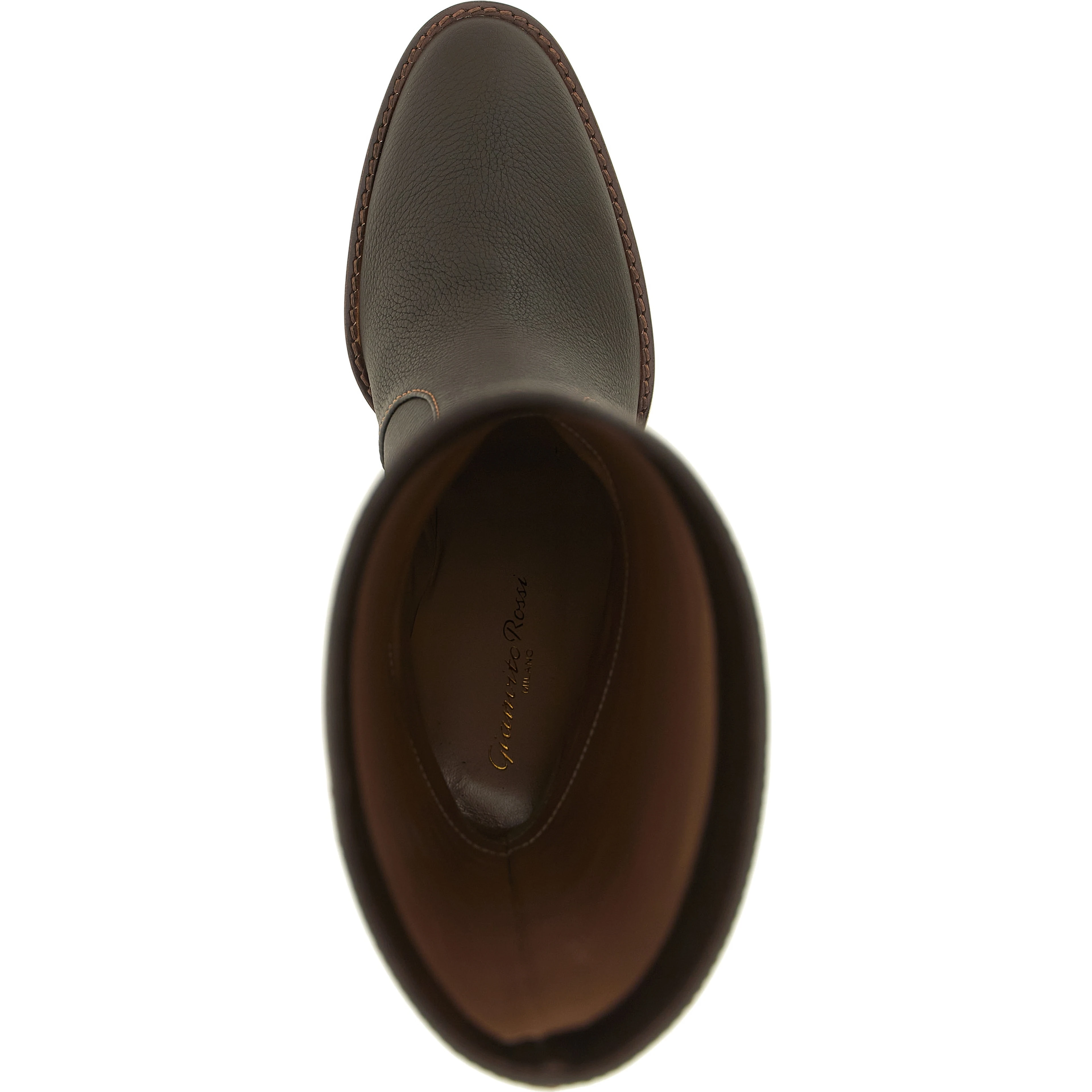 Brown Calfskin Over The Knee