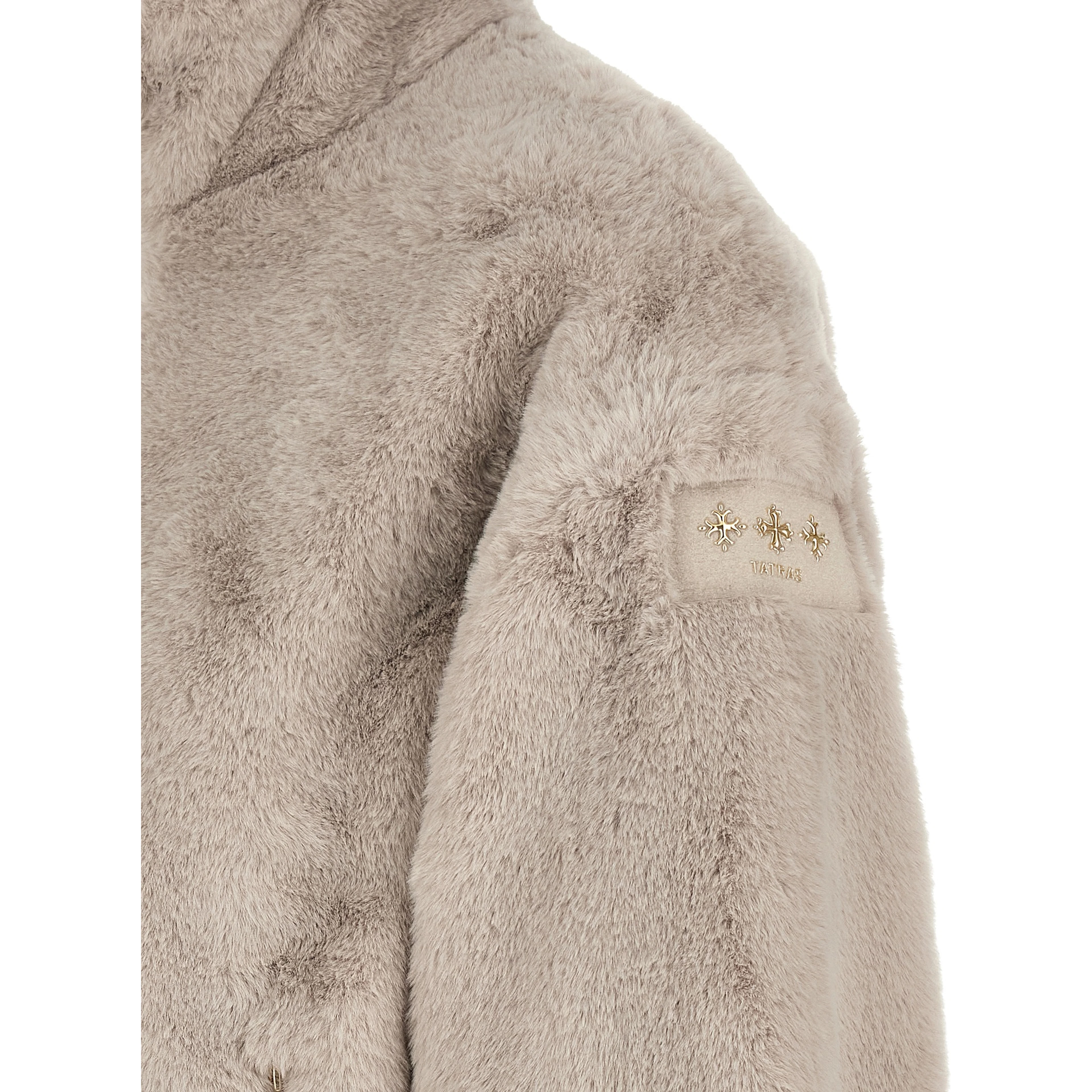 Gray Polyester Full-Length Jacket