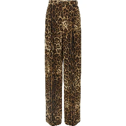 Brown Wool Casual Pants