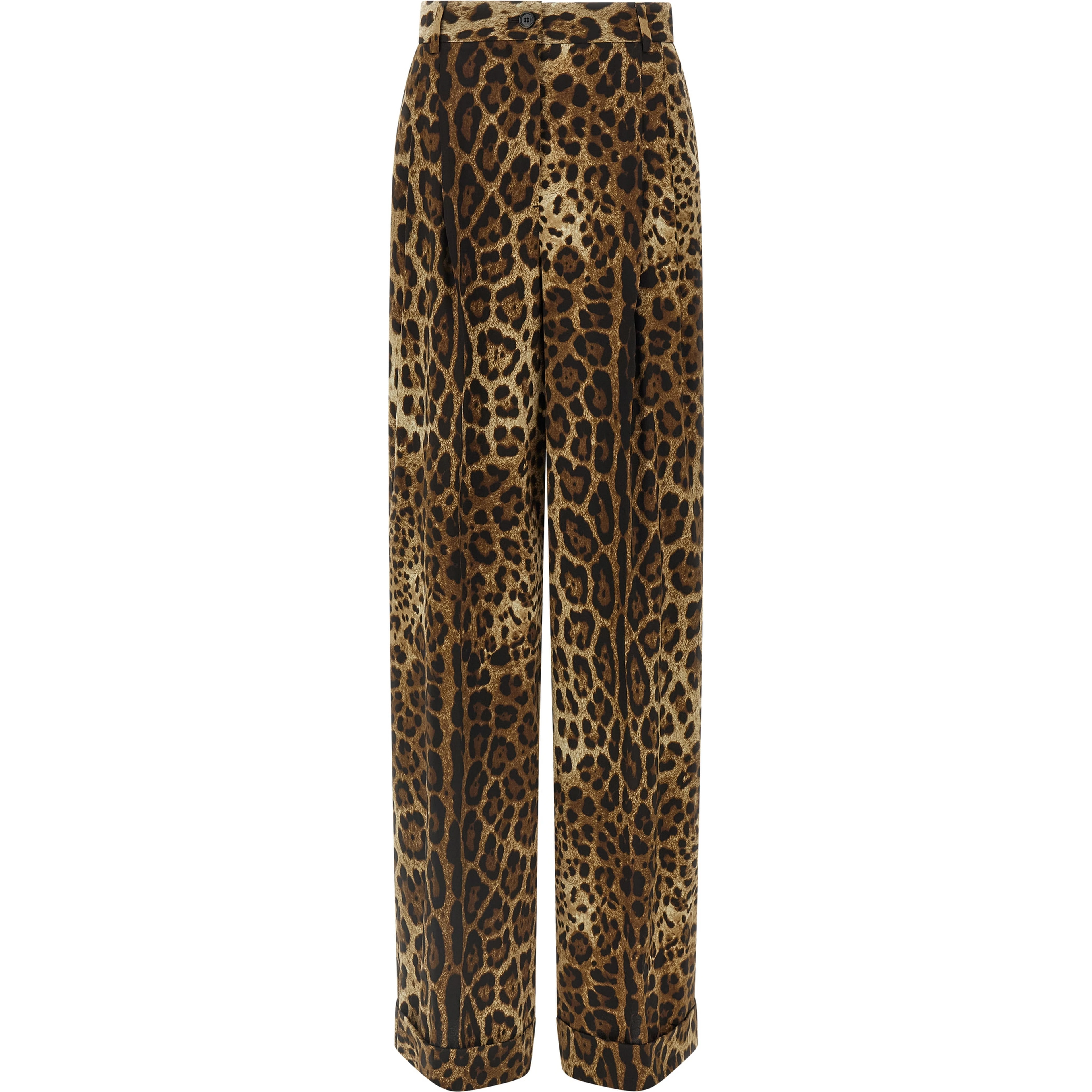 Brown Wool Casual Pants