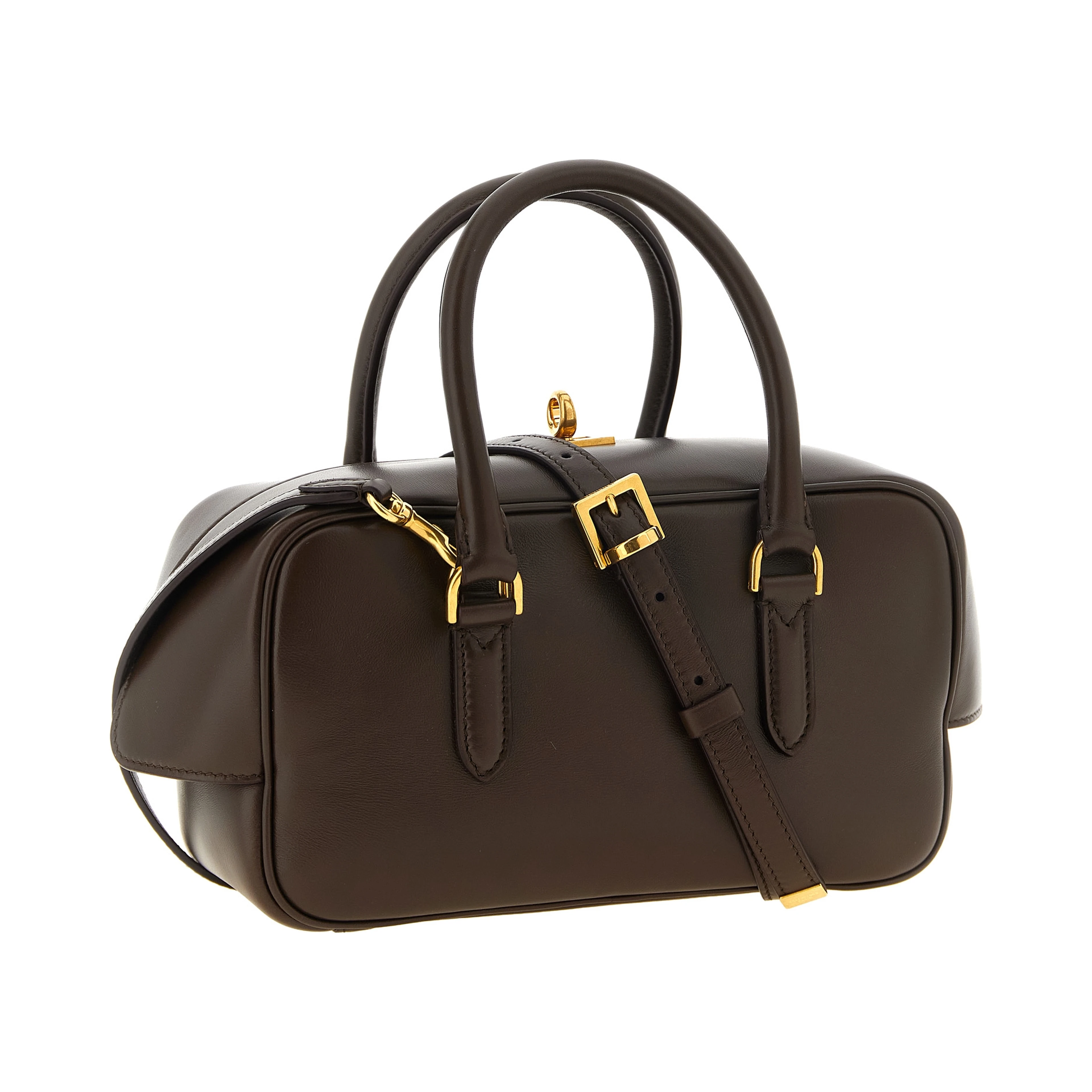 Brown Lamb Leather Handbag