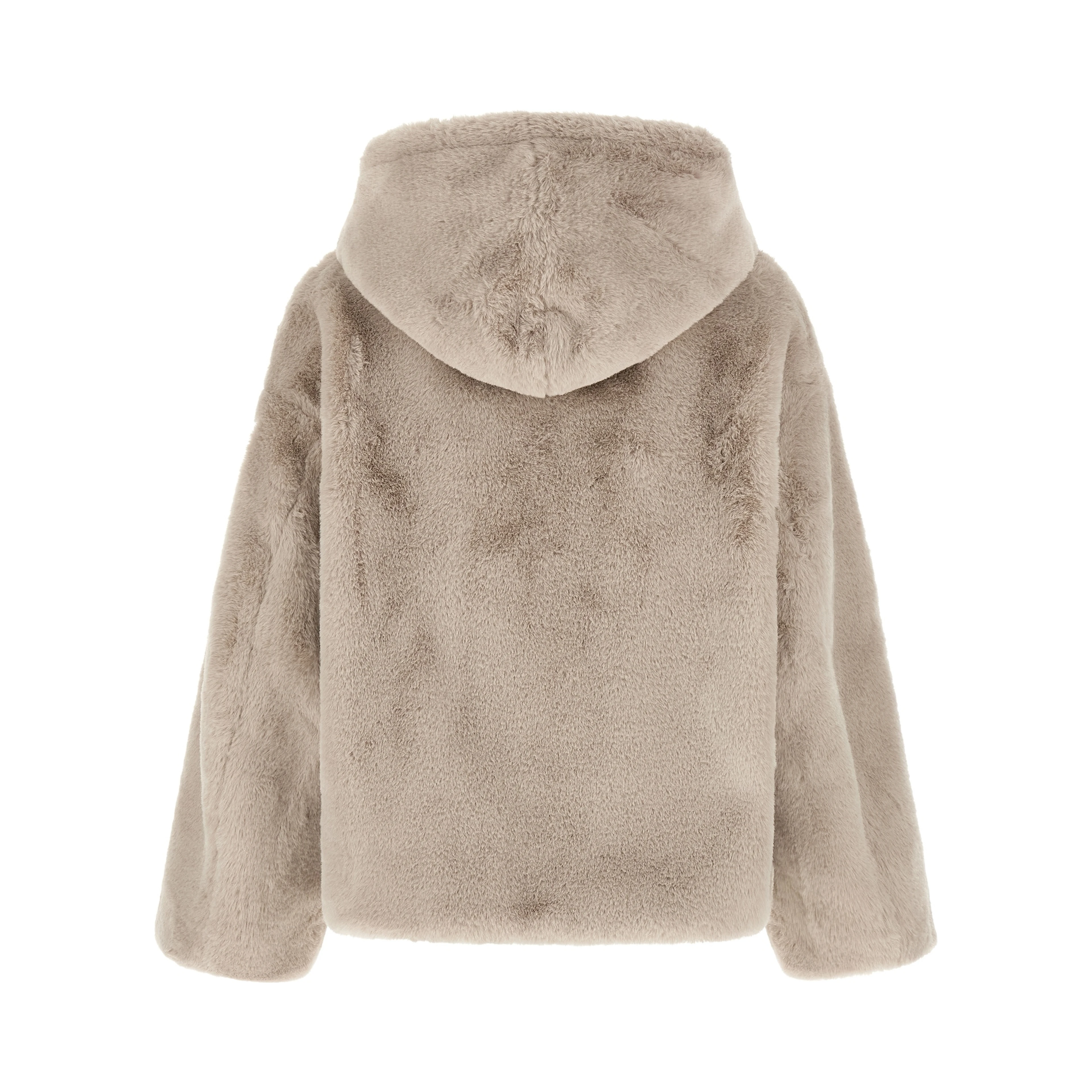 Beige Polyester Full-Length Jacket