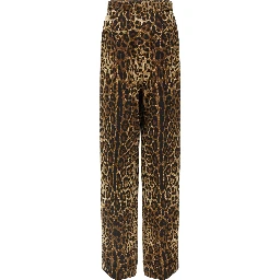 Brown Wool Casual Pants