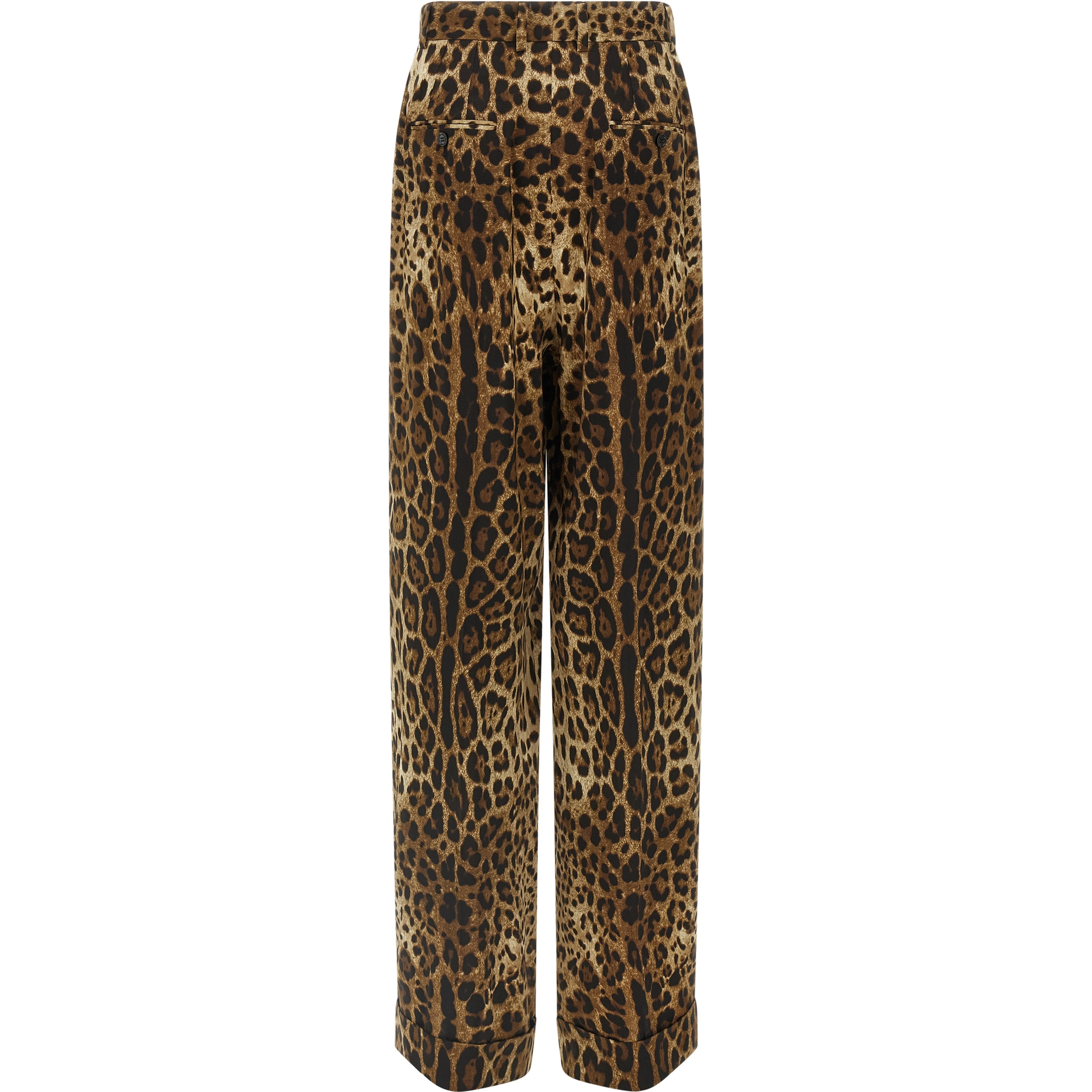 Brown Wool Casual Pants