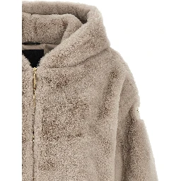 Beige Polyester Full-Length Jacket