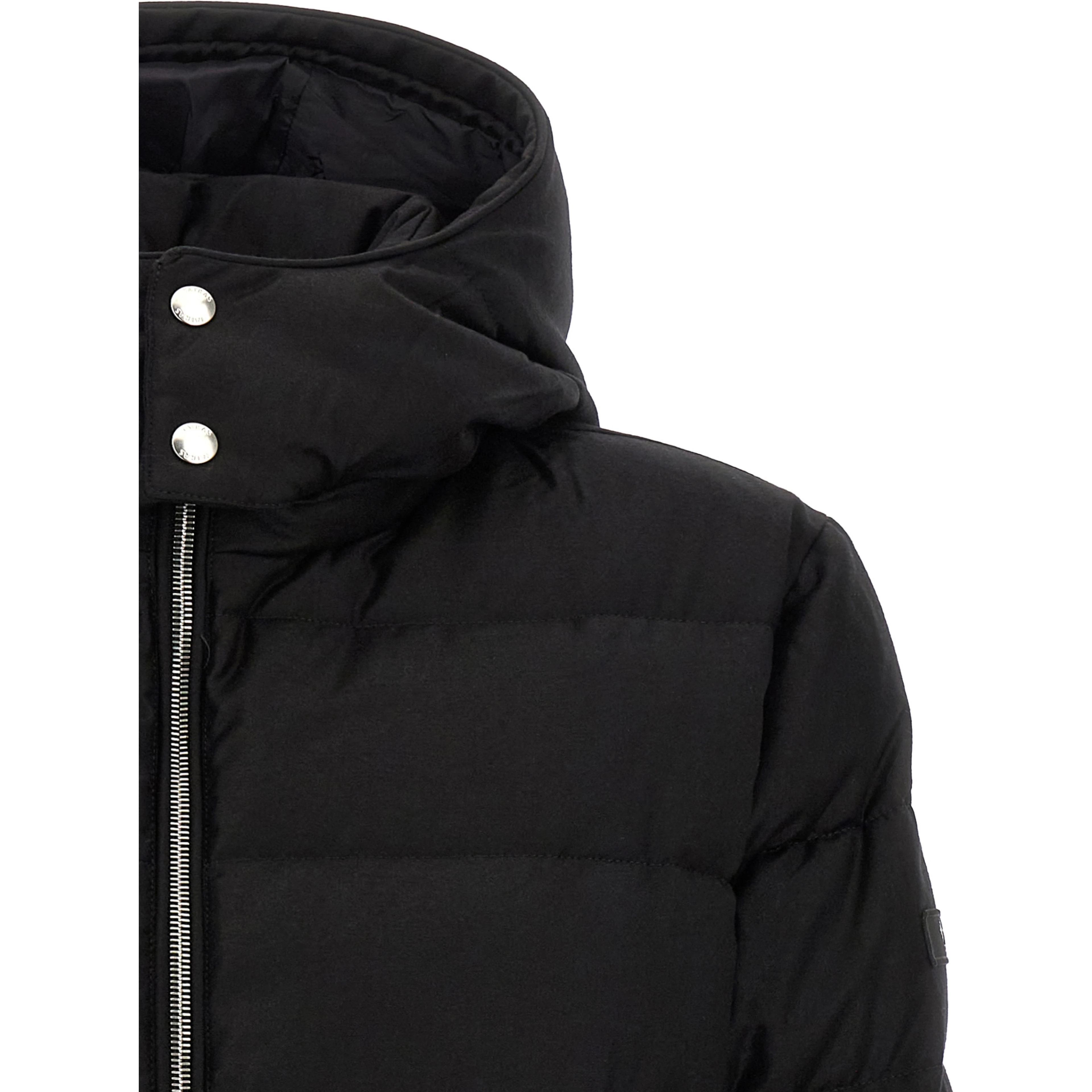 Black Wool Full-Length Jacket