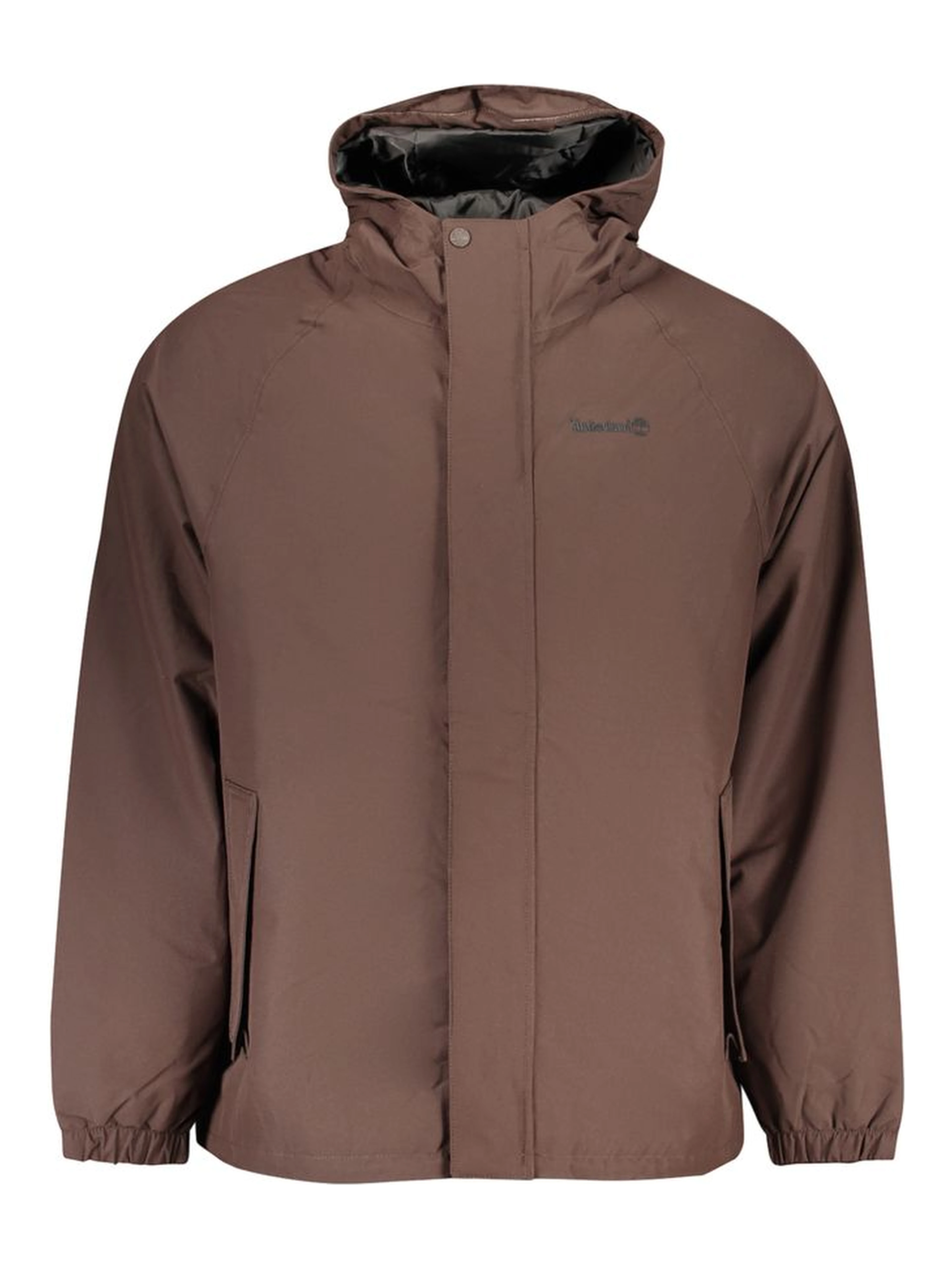 Brown Polyester Full-Length Jacket