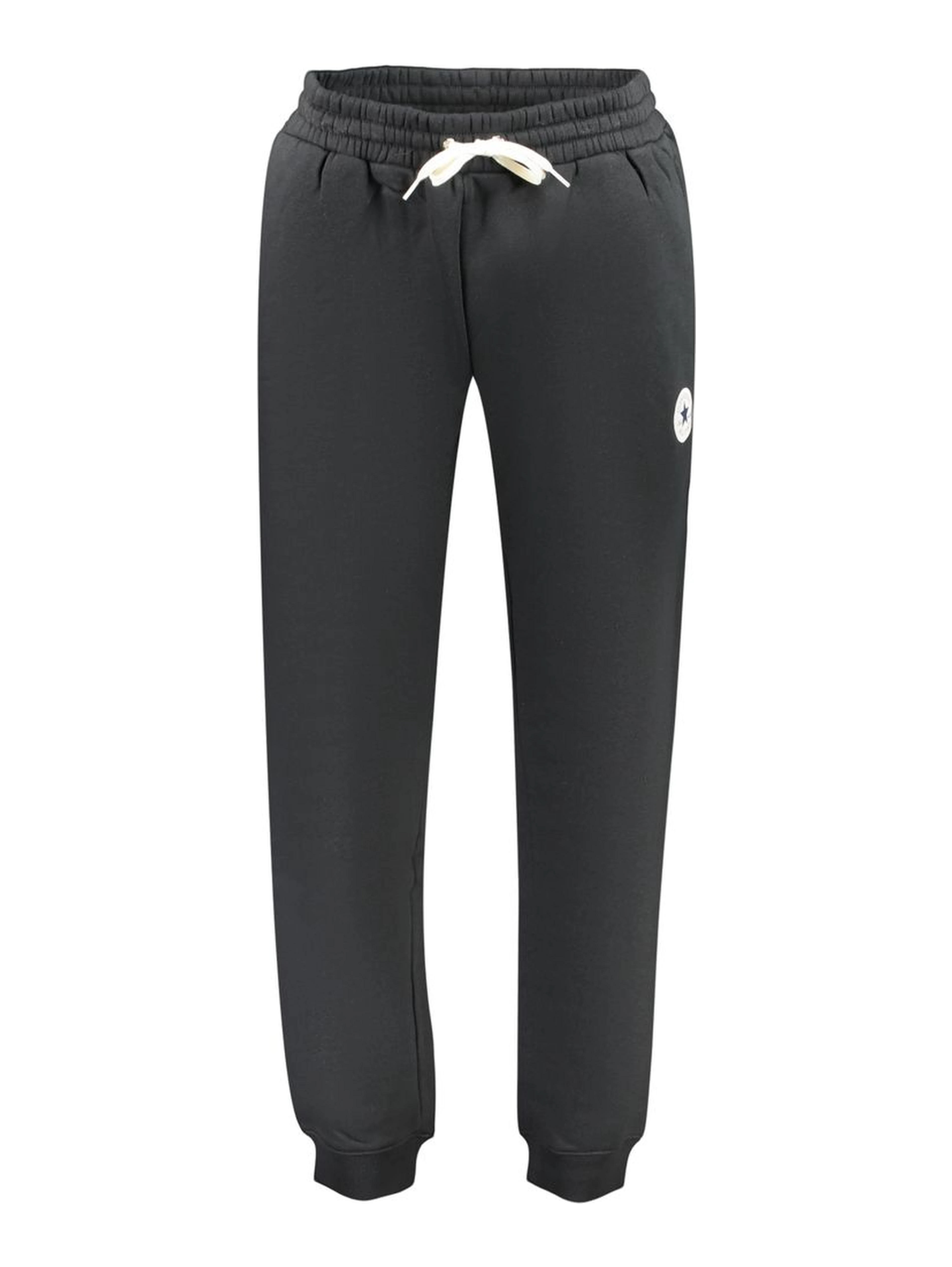 Black Cotton Athletic Pants