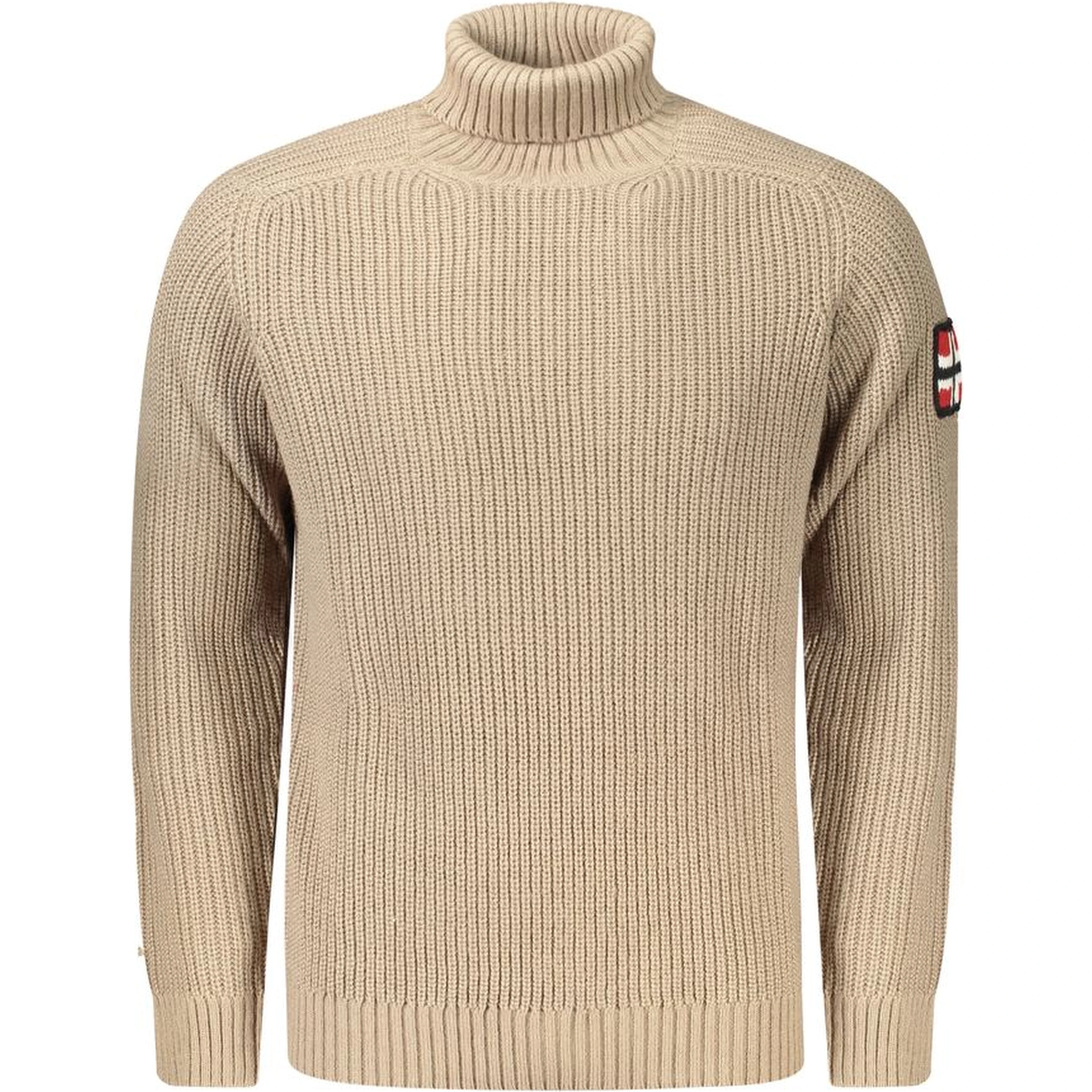 Beige Wool Turtleneck