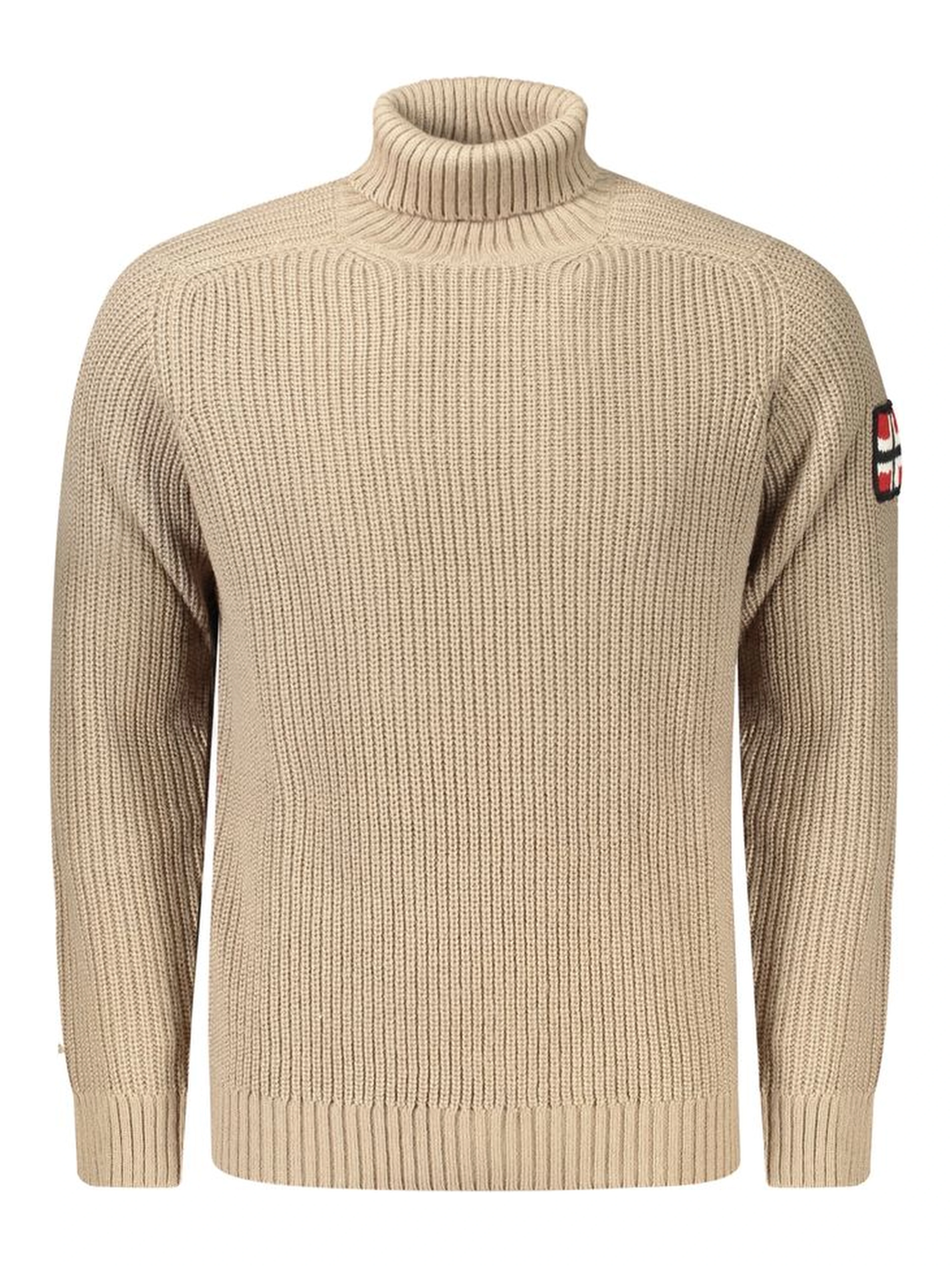 Beige Wool Turtleneck