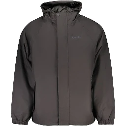 Black Polyester Shell Jacket