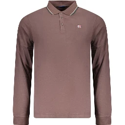 Brown Cotton Mens Polo