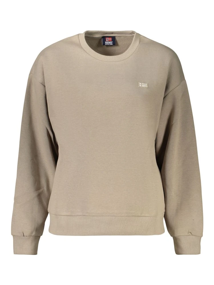 Beige Cotton Women's Sweatshirt