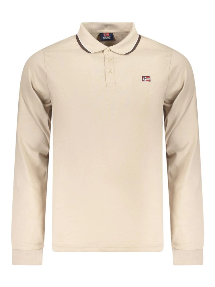 Beige Cotton Men's Polo