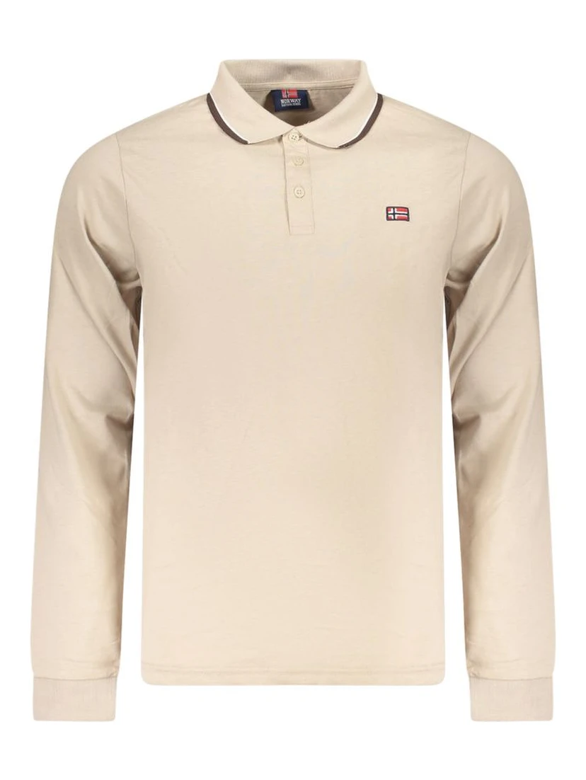 Beige Cotton Men's Polo