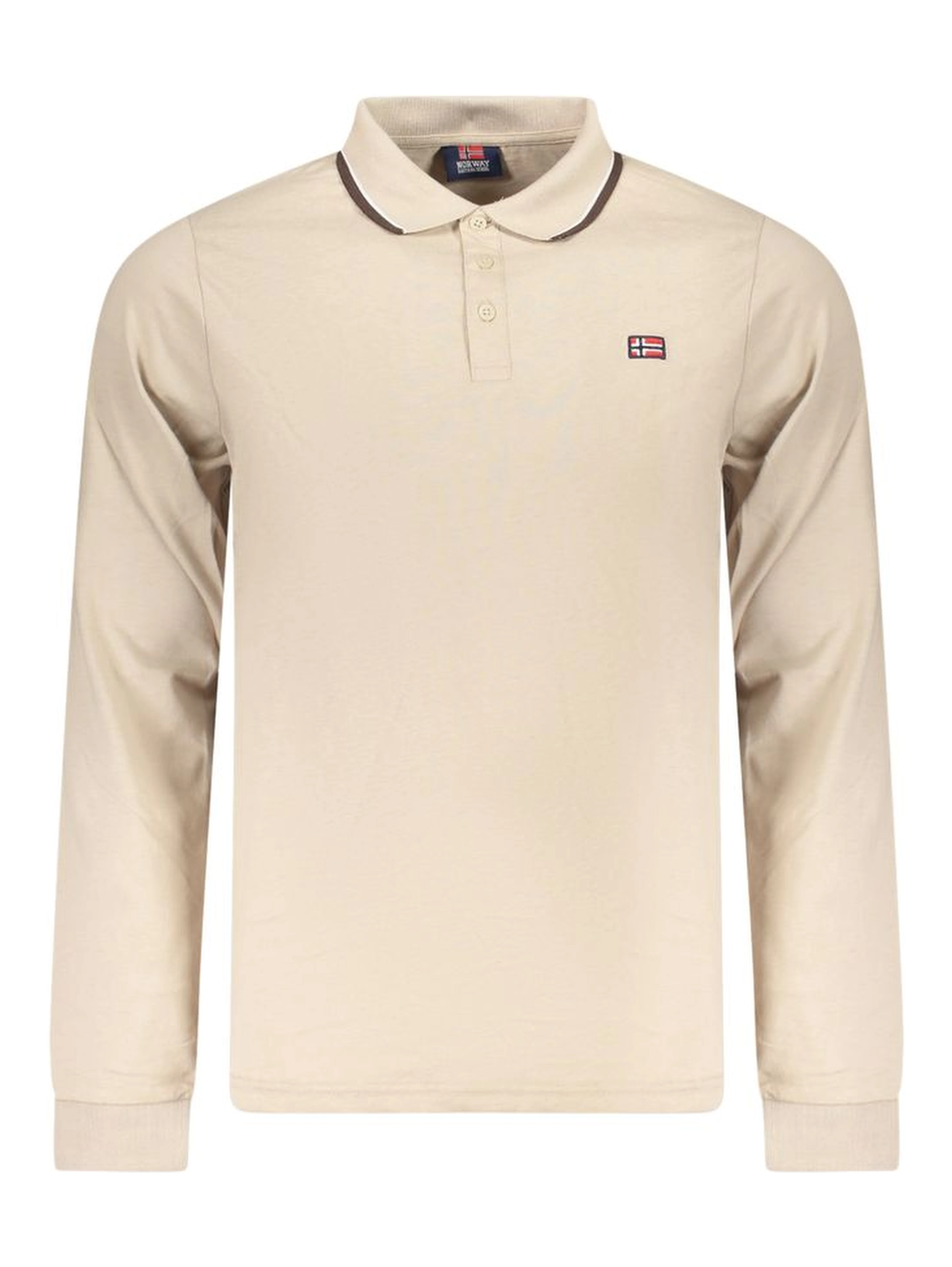 Beige Cotton Men's Polo