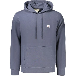 Blue Cotton Men's Hoodie