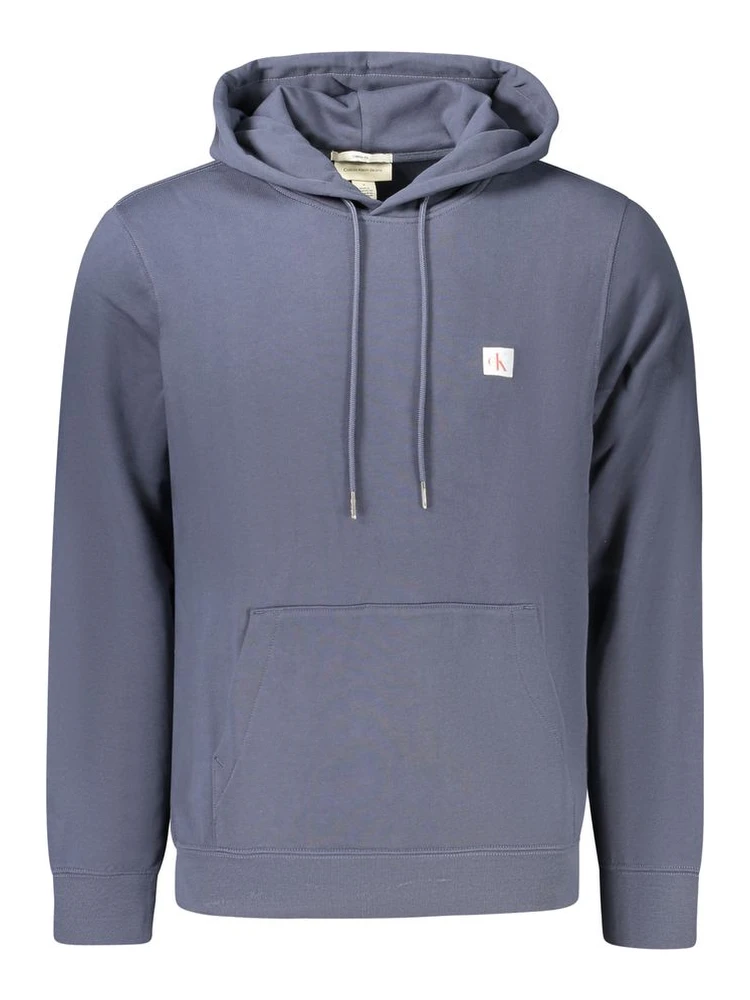 Blue Cotton Men's Hoodie
