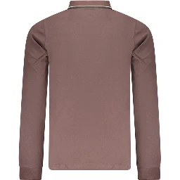 Brown Cotton Mens Polo